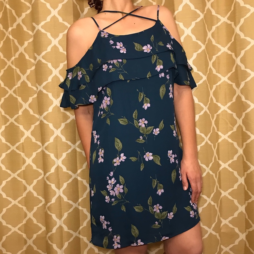Francesca’s Collection cold shoulder dress